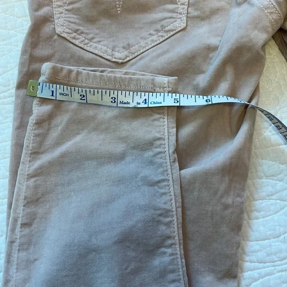 MOTHER The Looker Velvet Pant Jean Mauve Pink Size 27 Skinny Ankle Crop - Picture 12 of 14
